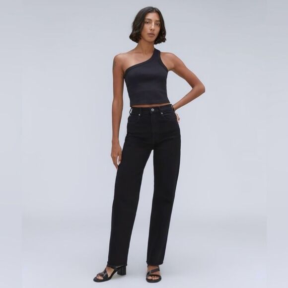 Everlane Way High Jeans in Black Wash - Picture 1 of 10